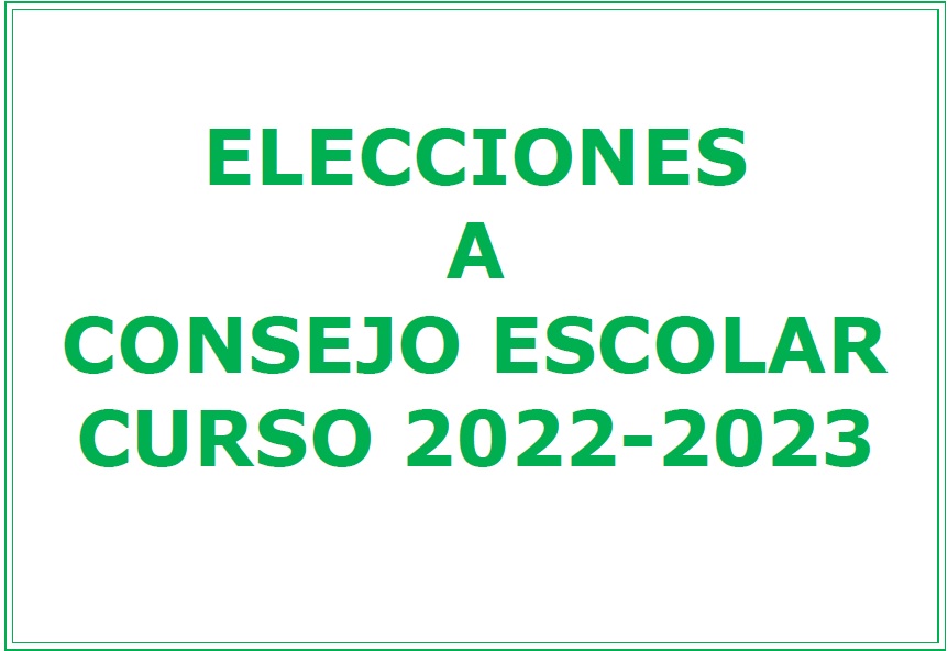 ELECCIONES CONSEJO ESCOLAR 2022/2023